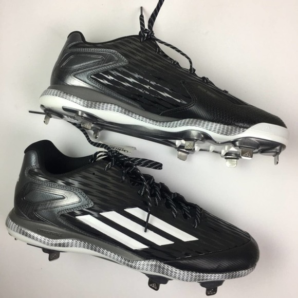 ADIDAS black white powerAlley 3 men’s baseball cleats 14 - Picture 1 of 10